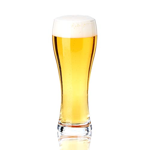 Wheat Beer Glasses, 23 oz Pilsner and Craft Beer Glass Set - 4 Pack