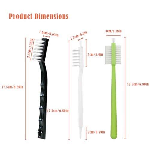 3-Piece Juicer Cleaning Brush Set with Scraper for Food Processors