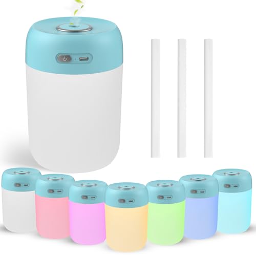 Portable Small Humidifier 650ml with LED Lights for Plants and Desk