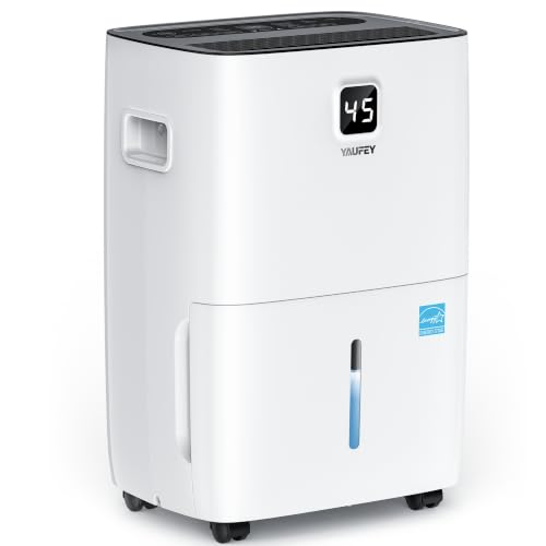 Yaufey 120 Pints/Day Dehumidifier for Basement Up to 6000 Sq. Ft. ENERGY STAR with Drain Hose