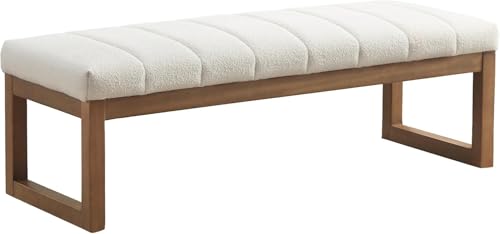 52.7-Inch Modern Upholstered Bedroom Bench, Entryway & Dining Bench