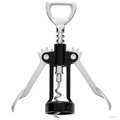 Multifunctional Zinc Alloy Corkscrew Wine Opener with Ergonomic Wing Handle