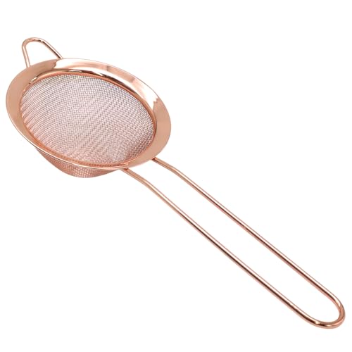 Auvotuis Rose Gold Fine Mesh Stainless Steel Strainer - Small Kitchen Sieve