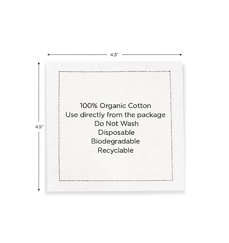 White Cotton Cocktail Napkins 4.5” x 4.5” - Pack of 50, Hotel Quality, Signature Napkins