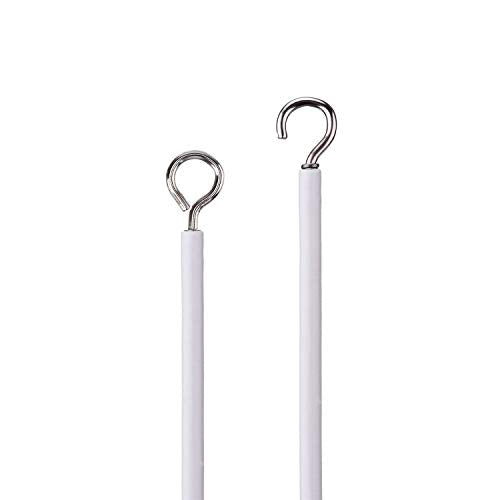6-Meter Curtain Wire with Adhesive Hooks and Eyes Kit for Net Curtains