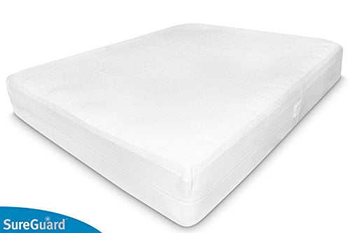 SureGuard Queen Mattress Encasement - 6-Sided Waterproof & Bed Bug Proof