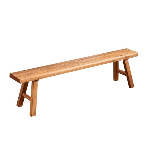 ZPrestiCraft 31.5in Rustic Farmhouse Wooden Bench - Narrow Indoor Entryway Seat