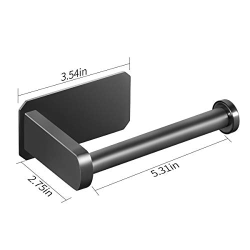 Self-Adhesive Toilet Paper Holder, Stainless Steel No-Drill Wall Mount