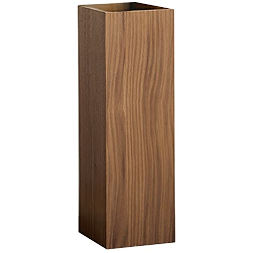 Square Wooden Umbrella Stand - Farmhouse Entryway Storage Bucket