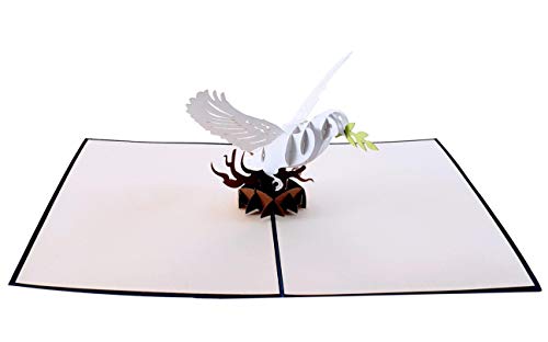 Peace on Earth 3D Pop-Up Christmas Card - Holy Dove Holiday Greeting