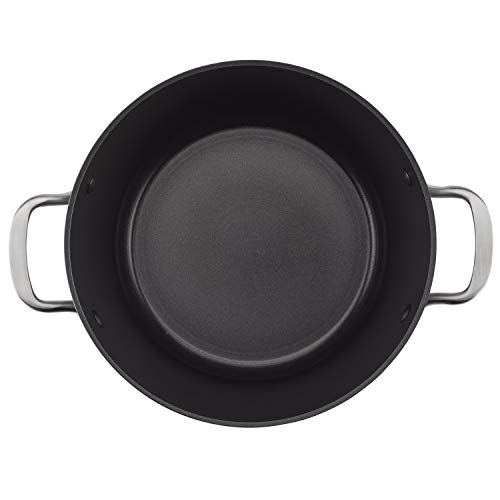 KitchenAid Hard Anodized Induction Nonstick Stock Pot/Stockpot with Lid, 8 Quart, Matte Black