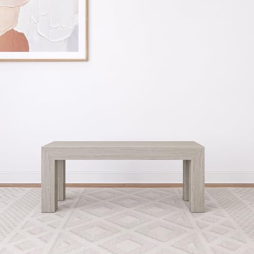 Modern Solid Wood Dining Bench, 49-Inch Contemporary Seating