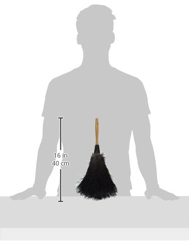 14-Inch Mini Ostrich Feather Duster - Soft Silky Natural Dust Cleaner