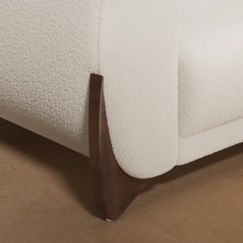 2-Piece Cloud Boucle Sofa Set with Tilt Back Chair, Off-White