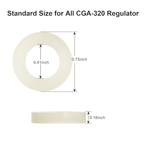 Nylon CO2 Regulator Washers for CGA-320 Fittings, 15-Pack Leak-Free Gaskets