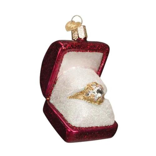 Old World Christmas Ring in Box Glass Blown Ornament Holiday Decoration, Wedding Collection