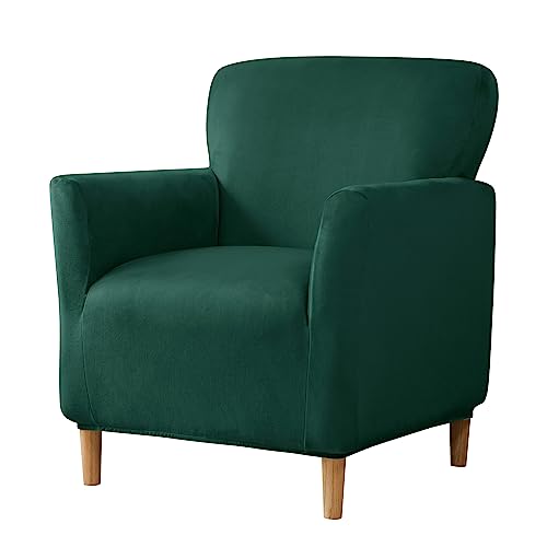 Stretch Jacquard Armchair Slipcover - Dark Green Waterproof Furniture Protector