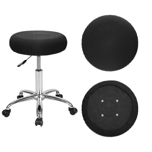 Round Bar Stool Covers - 2 Pack, Elastic Polyester, 11-14 Inch