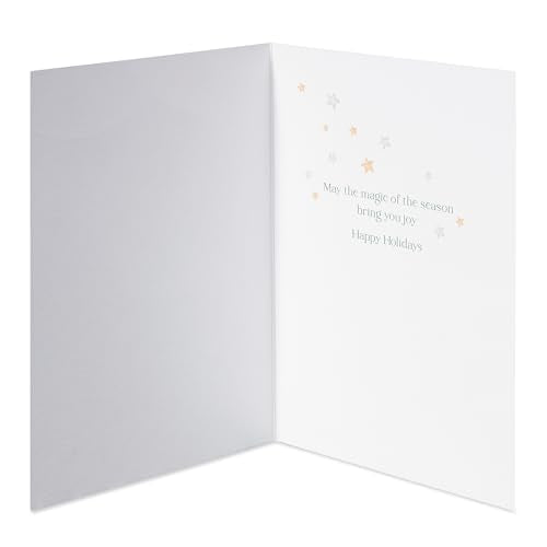Papyrus Christmas Cards Boxed Set with Envelopes & Gold Seals - Magic of the Season, FSC Sonata Moon Tree Topper Variant, 14 Count