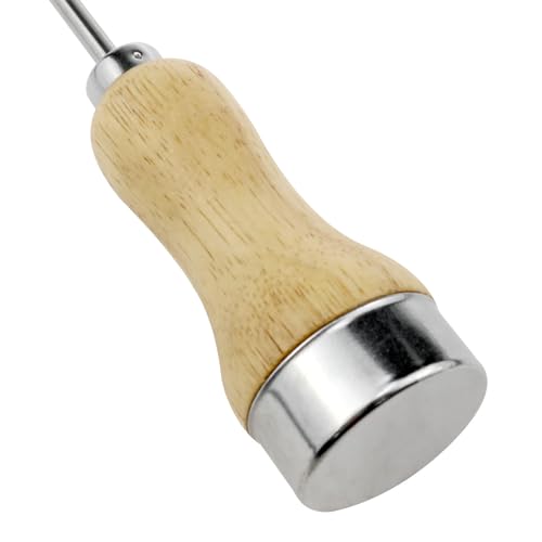 Stainless Steel Ice Pick Tool with Wooden Handle for Ice Breaking