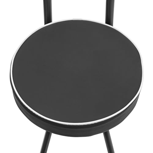 Folding Bar Stools with Backrest, 25.6 Inch Padded Counter Stool (Set of 2)