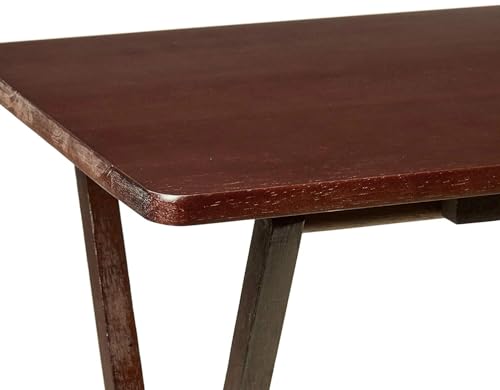 Folding TV Tray Table, Solid Rubberwood Side Table, 19 x 14.5 Inch