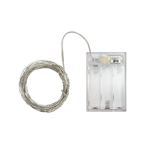 Yalilong Battery-Operated Dewdrop Fairy Lights with Timer, 30 LEDs, 10ft Indoor Decoration (Orange)