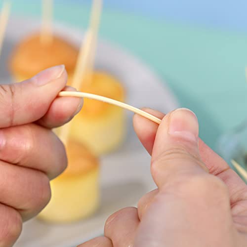 WQR Natural Bamboo Toothpicks 3000 Count for Oral Care, Cooking & Party