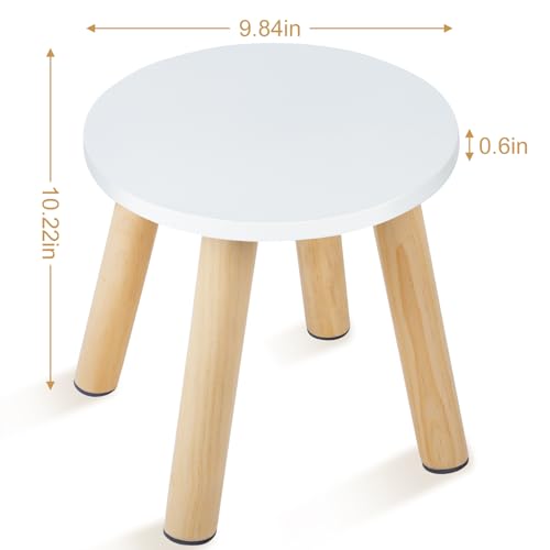 2-Pack Wooden Step Stool for Kids - Natural Wood Toddler Chair