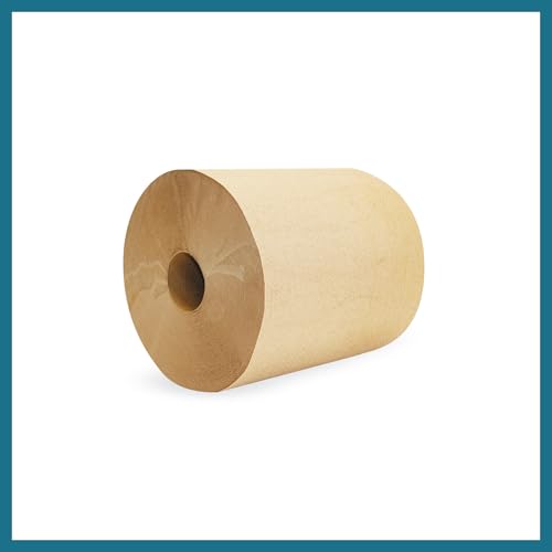 100% Recycled Hardwound Paper Towel Rolls, Brown, 800 ft (6 Pack)