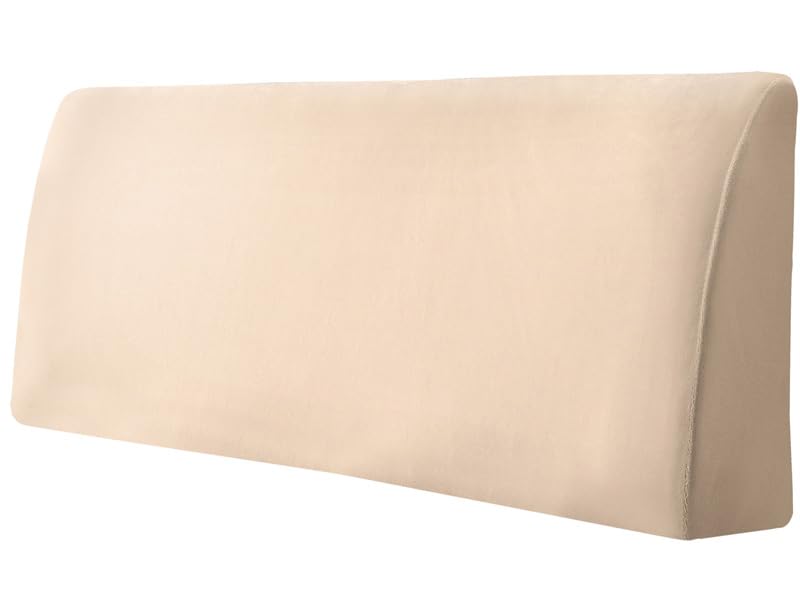 Stretchy Velvet Headboard Cover for Queen Bed - Dustproof & Durable