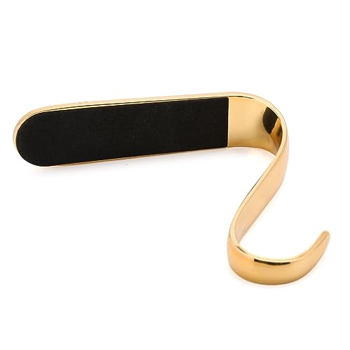 Gold Christmas Stocking Holders for Mantel - Non-Slip Metal Hooks (Set of 4)