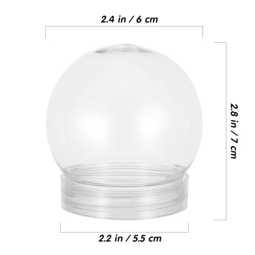 Clear Plastic DIY Snow Globes - 3-Inch Fillable Water Globes (20 Pack)