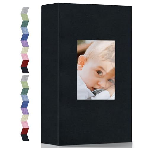 Linen 4x6 Photo Album - 300 Pocket Slip-in Picture Book for Family Memories