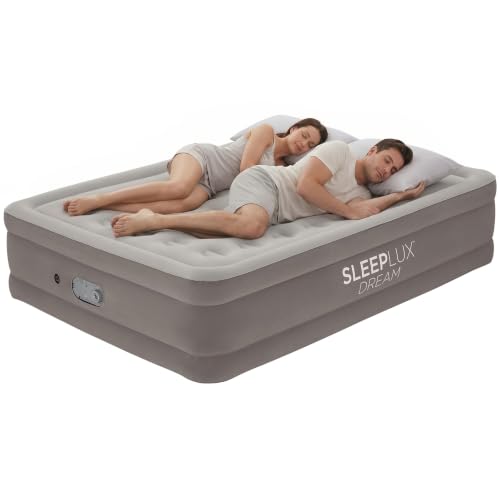 SLEEPLUX Dream 20” Queen Air Mattress with Built-in Dual Pump, Luxury Raised Bed