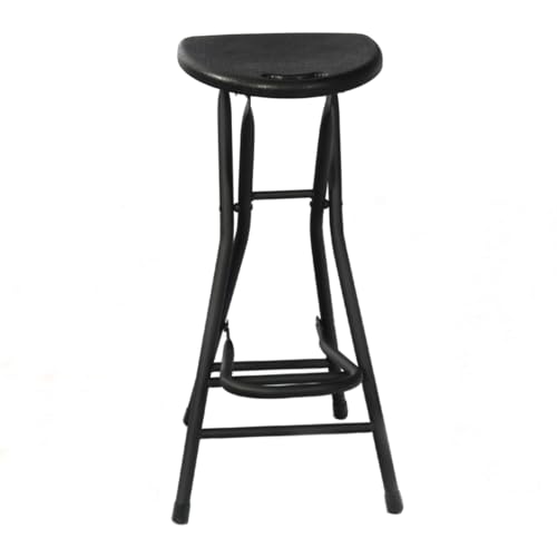 28-Inch Folding Bar Stool with Footrest, Portable Collapsible Counter Chair