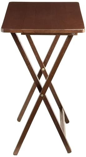 Folding TV Tray Table, Solid Rubberwood Side Table, 19 x 14.5 Inch