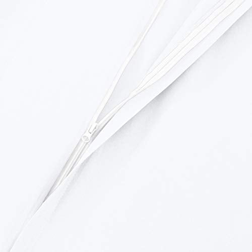 Microfiber 3-Piece Duvet Cover Set with Zipper - Full/Queen, White