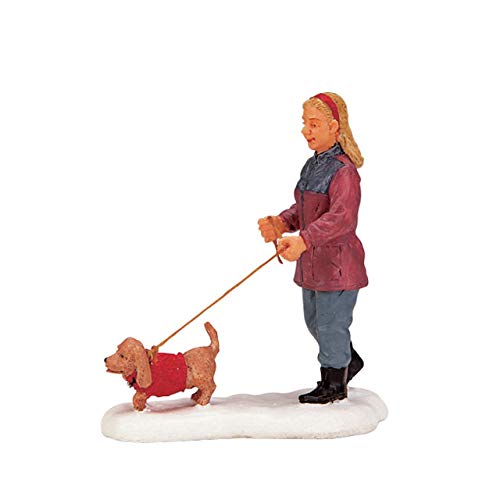 Lemax Strolling With Pooch Village Figurine 2.5in Polyresin