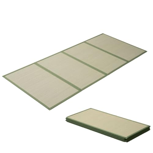 Japanese Tatami Mat Twin Size - Foldable Natural Rush Grass Floor Mattress