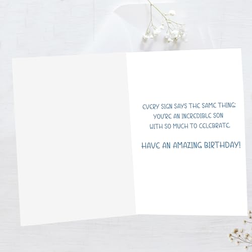 Birthday Greeting Card for Son from Parents with Envelope and Sticker