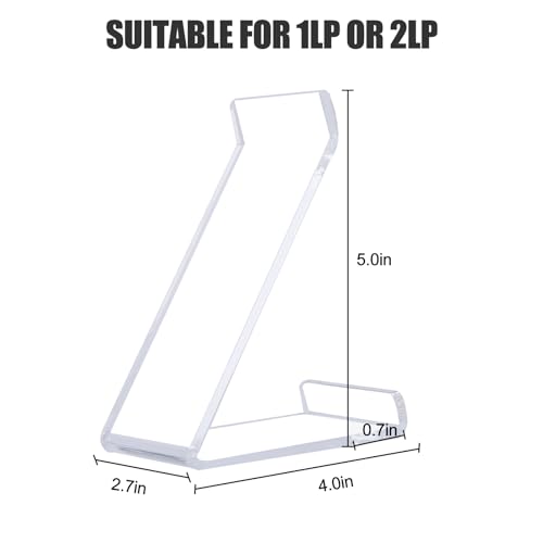 Clear Acrylic Vinyl Record Stand Display for 7 to 12 Inch LP Albums