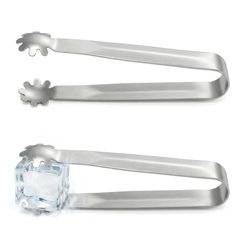 Mini Stainless Steel Ice Tongs 3.5 Inch Small Grabber for Ice and Sugar Cubes