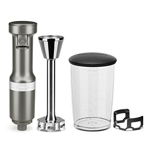 Variable Speed Corded Hand Blender with 8" Blending Arm & 3-Cup Jar