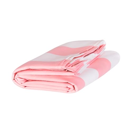 Quick-Dry Beach Towel, Lightweight Sand-Free Microfiber Travel Towel, Pink