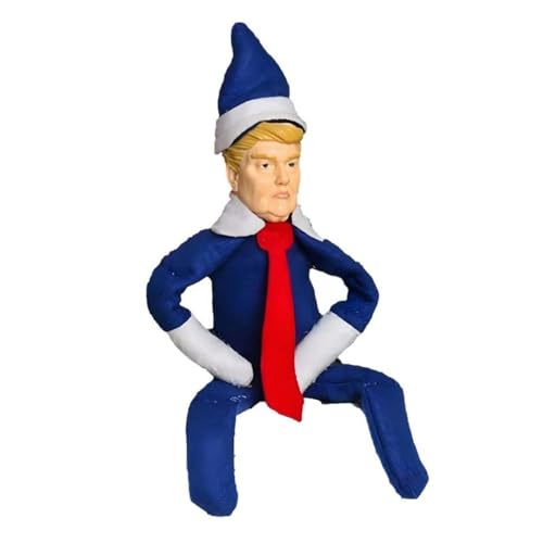 Elf on Tree Stump Christmas Ornament, Funny Holiday Tree Decoration