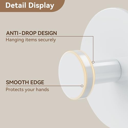 Heavy Duty Adhesive Wall Hooks - Stainless Steel Towel & Coat Hangers, 4 Pack