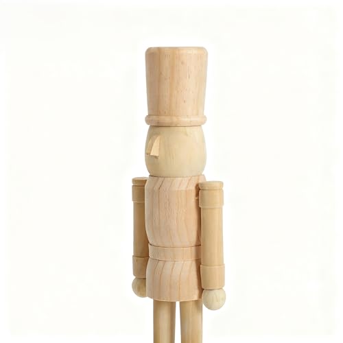 Unfinished Wooden Nutcracker Soldier 11.8" - DIY Paint Your Own Figurine