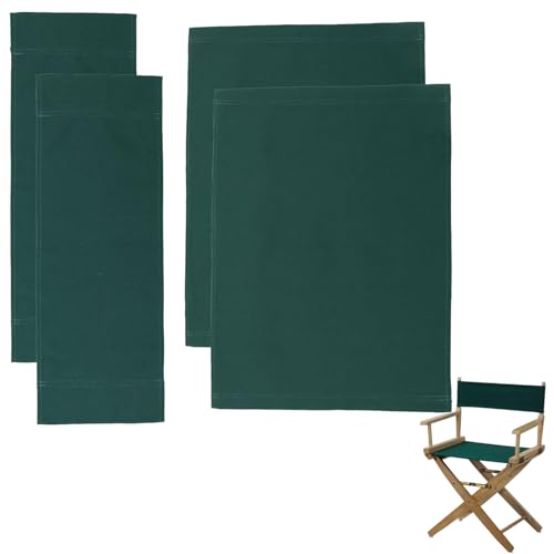 Director Chair Replacement Canvas Covers, 2-Set (4pcs) for 18-inch Chairs