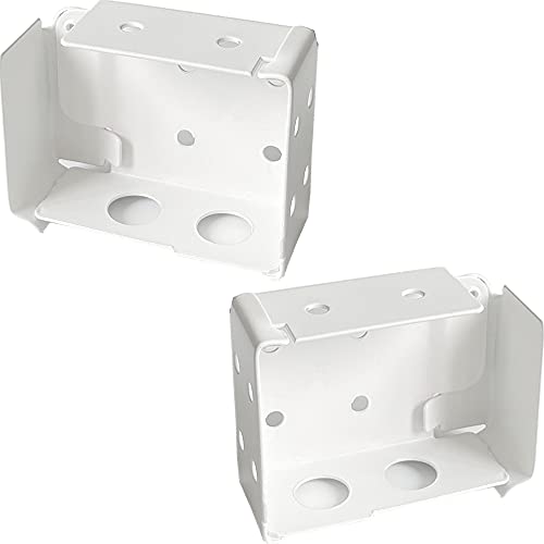 Low Profile Horizontal Blind Mounting Brackets - 2 Inch Box Set, White
